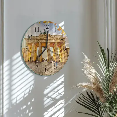 Ronde glazen wandklok Berlijn
