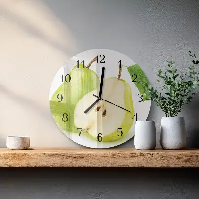 Ronde glazen klok Peren