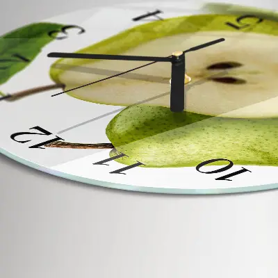 Ronde glazen klok Peren