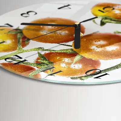 Ronde glas klok Tomaten