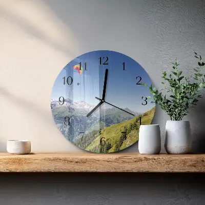 Klok glas met opdruk rond Bergen
