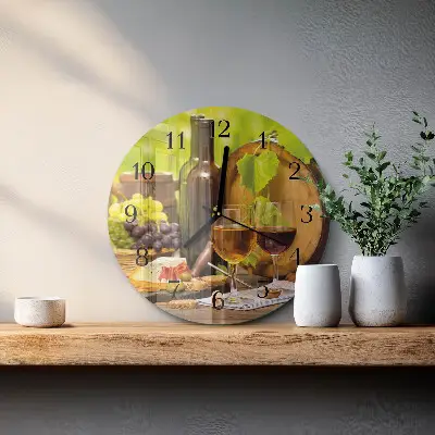 Ronde glazen klok Druiven voor wijn