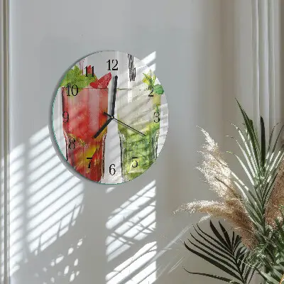 Ronde glas klok Cocktails