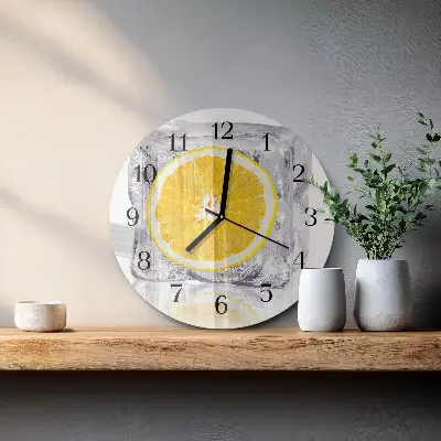 Wandklok glas decoratie rond Sinaasappelijs