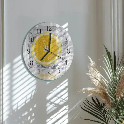 Wandklok glas decoratie rond Sinaasappelijs