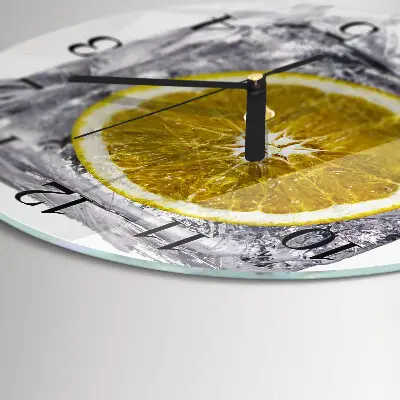 Wandklok glas decoratie rond Sinaasappelijs