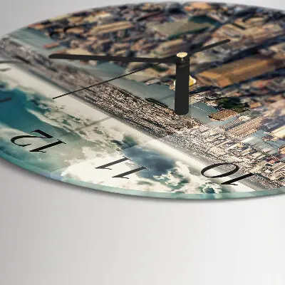 Klok glas met opdruk rond New york