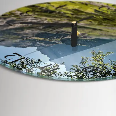 Klok glas met opdruk rond Bergen