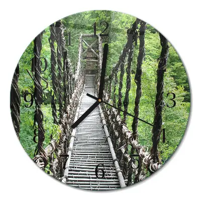 Wandklok glas decoratie rond Hangbrug