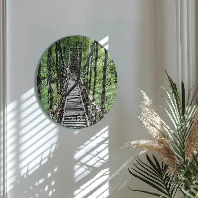 Wandklok glas decoratie rond Hangbrug