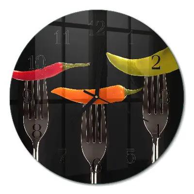 Ronde glas klok Vork