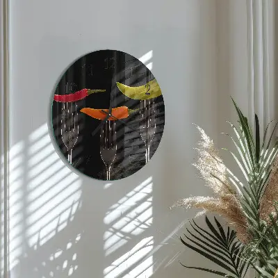 Ronde glas klok Vork