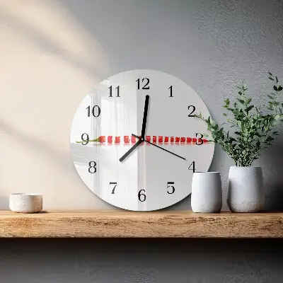 Klok glas met opdruk rond Chilipeper