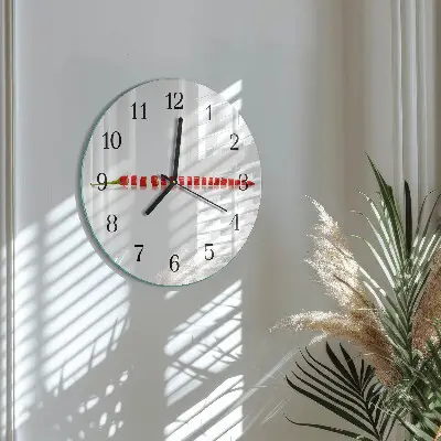 Klok glas met opdruk rond Chilipeper