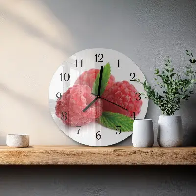 Klok glas met opdruk rond Frambozen