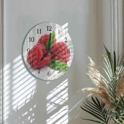 Klok glas met opdruk rond Frambozen