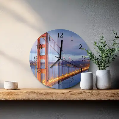 Ronde glazen klok Gouden poort