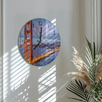 Ronde glazen klok Gouden poort