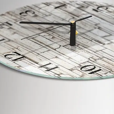 Ronde glas klok Klinker