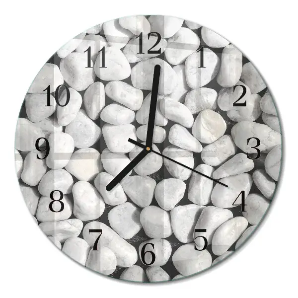 Ronde glas klok Stenen