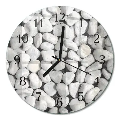 Ronde glas klok Stenen