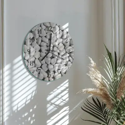 Ronde glas klok Stenen