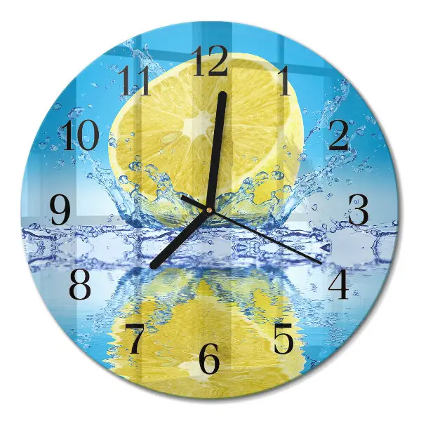 Ronde glas klok Citrus