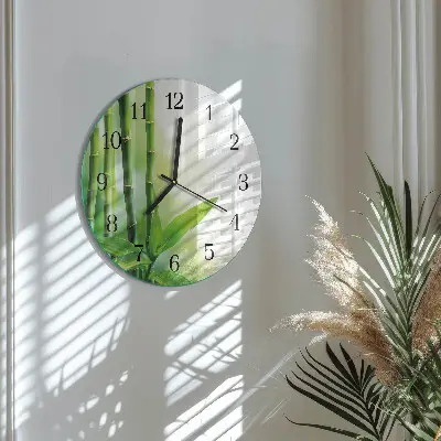 Klok glas met opdruk rond Bamboe