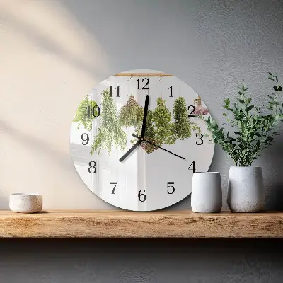 Klok glas met opdruk rond Kruiden