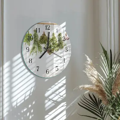 Klok glas met opdruk rond Kruiden