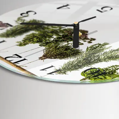 Klok glas met opdruk rond Kruiden