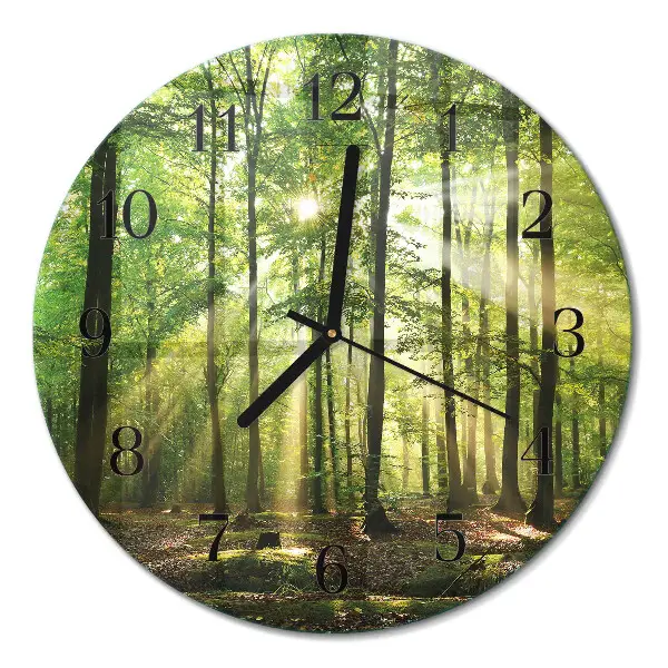 Ronde glazen klok Bosnatuur
