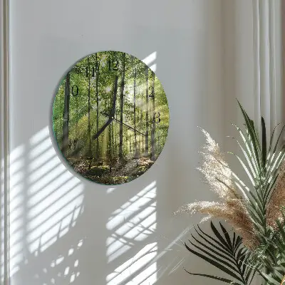 Ronde glazen klok Bosnatuur