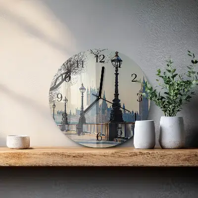 Wandklok glas decoratie rond Lantaarns