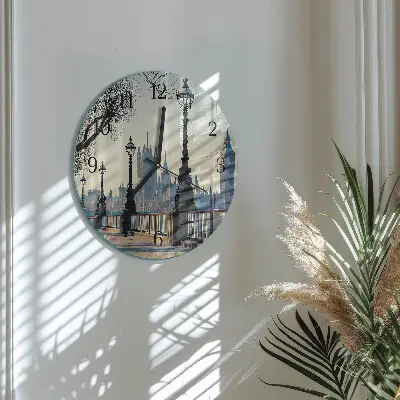 Wandklok glas decoratie rond Lantaarns