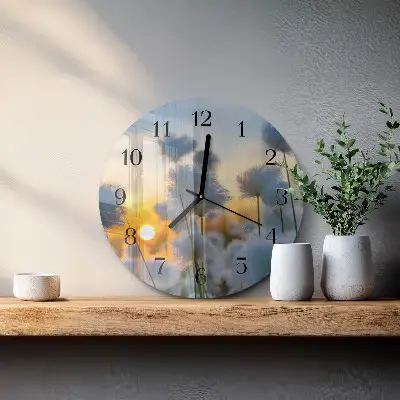 Ronde glas klok Katoen