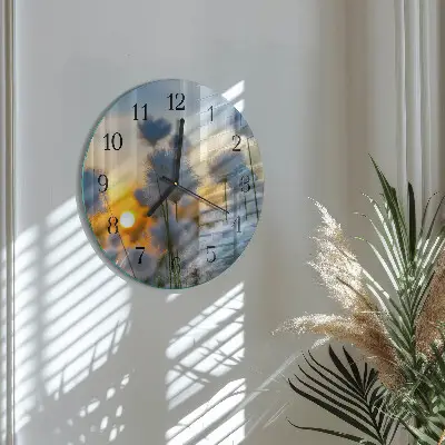 Ronde glas klok Katoen