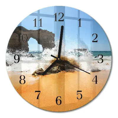 Ronde glas klok Strand