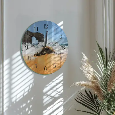 Ronde glas klok Strand