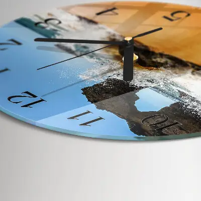 Ronde glas klok Strand