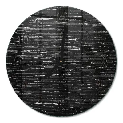 Klok glas met opdruk rond Stenen