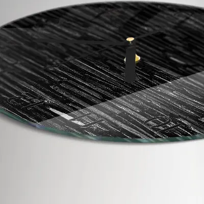 Klok glas met opdruk rond Stenen