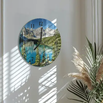 Klok glas met opdruk rond Bergnatuur