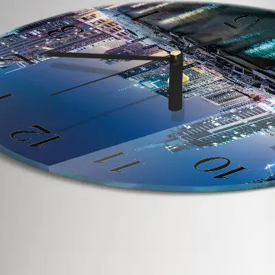 Wandklok glas decoratie rond Horizon