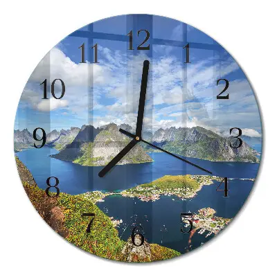 Ronde glas klok Bergen