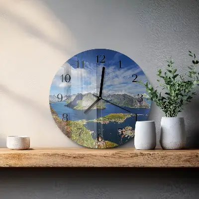 Ronde glas klok Bergen