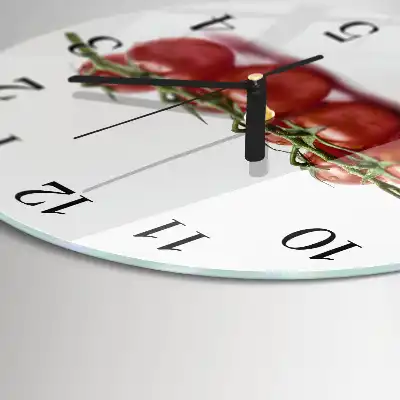 Ronde glazen klok Tomaten