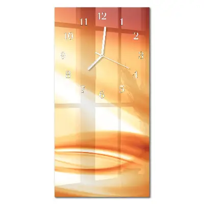 Verticale moderne glazen wandklok Abstractie