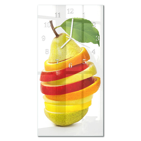 Decoratieve glazen klok verticaal Fruit