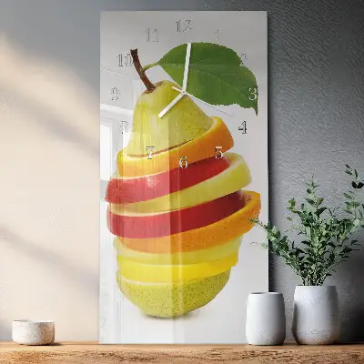Decoratieve glazen klok verticaal Fruit